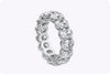 5.21 Carat Oval Cut Diamond Eternity Wedding Band in Platinum