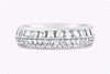 2.96 Carats Total Mixed-Cut Diamond Eternity Wedding Band Ring in Palladium