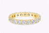 2.46 Carats Total Brilliant Round Diamonds Eternity Wedding Band in Yellow Gold