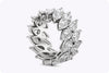 11.51 Carats Total Pear Shape Diamonds Double-Row Eternity Wedding Band in Platinum