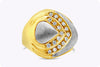 Brilliant Round Diamond Retro Ring in 18 Karat Two-Tone Gold