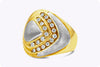 Brilliant Round Diamond Retro Ring in 18 Karat Two-Tone Gold