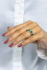 8.45 Carats Total Alternating Emerald and Diamond Eternity Wedding Band in Platinum