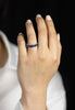 5.43 Carats Total Emerald Cut Blue Sapphire Eternity Wedding Band in Platinum