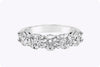 7.57 Carats Total Brilliant Round Diamond Five-Stone Wedding Band in Platinum