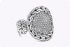 David Yurman 0.37 Carats Total Brilliant Round Cut Diamond Cocktail Fashion Ring in White Gold and Silver