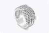 David Yurman 0.50 Carats Total Round Diamond Crossover Ring in Sterling Silver