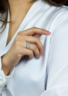 3.83 Carats Total Emerald Cut Diamond Five-Stone Wedding Band in Platinum