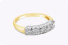 0.65 Carats Total Brilliant Round Cut Diamond Five-Stone Wedding Band in White Gold and Yellow Gold