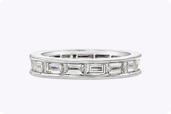 Van Cleef & Arpels Romance 1.65 Carats Total Baguette Diamond Eternity Wedding Band in Platinum