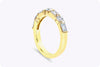0.91 Carats Total Alternating Mixed Cut Diamond Seven-Stone Wedding Band Ring in Yellow Gold