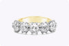 2.96 Carats Total Old Mine Cut Diamond Five-Stone Wedding Band in Yellow Gold