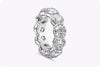 GIA Certified 11.10 Carats Total Round Diamond Eternity Wedding Band Ring in Platinum