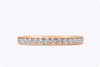 0.55 Carats Total Brilliant Round Diamond Eternity Wedding Band in Rose Gold