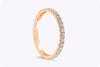 0.55 Carats Total Brilliant Round Diamond Eternity Wedding Band in Rose Gold