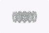 4.25 Carats Marquise Cut Diamonds Halo Eternity Fashion Ring in Platinum