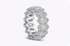 4.25 Carats Marquise Cut Diamonds Halo Eternity Fashion Ring in Platinum