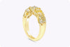 5.42 Carats Total Radiant Cut Fancy Yellow Diamond Five-Stone Wedding Band in Yellow Gold
