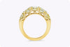 5.42 Carats Total Radiant Cut Fancy Yellow Diamond Five-Stone Wedding Band in Yellow Gold