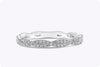 0.36 Carats Total Round Diamond Infinity Eternity Wedding Band Ring in White Gold