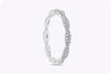 0.36 Carats Total Round Diamond Infinity Eternity Wedding Band Ring in White Gold