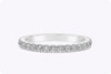 0.65 Carat Round Diamond Eternity Wedding Band Ring in Platinum