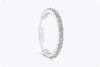 0.65 Carat Round Diamond Eternity Wedding Band Ring in Platinum