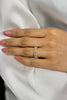 4.13 Carats Total Emerald Cut Diamond Eternity Wedding Band in Rose Gold