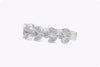 0.71 Carats Total Mixed Cut Diamonds Leaf Design Fashion Ring in White Gold