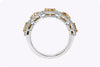 1.75 Carats Total Heart-Shaped Diamond Halo Five-Stone Fashion Ring in Yellow Gold & Platinum