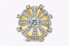 2.06 Carats Total Brilliant Round Cut Diamond Carousel Cocktail Ring in Yellow Gold and Platinum