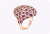 9.91 Carats Oval Cut Pink Sapphires with Diamonds Fashion Ring in Rose Gold