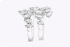 4.10 Carat Total Mixed Cut Diamonds Twirl Fashion Ring in White Gold
