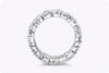 11.75 Carats Total Mixed Cut Three-Row Diamond Eternity Fashion Ring in White Gold