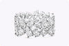 6.90 Carats Total Two Row Mixed Cut Diamond Eternity Fashion Ring in White Gold