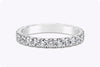 1.02 Carat Round Diamond Eternity Wedding Band Ring in Platinum