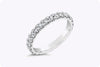 1.02 Carat Round Diamond Eternity Wedding Band Ring in Platinum