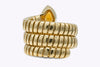Bvlgari Yellow Gold 3 Coil Tubagas Ring