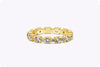 1.23 Carat Total Round Diamond Eternity Wedding Band Ring in Yellow Gold