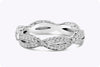 Tacori 0.60 Carats Round Diamond Crossover Eternity Wedding Band Ring in White Gold