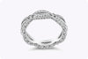 Tacori 0.60 Carats Round Diamond Crossover Eternity Wedding Band Ring in White Gold