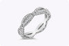 Tacori 0.60 Carats Round Diamond Crossover Eternity Wedding Band Ring in White Gold