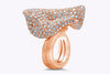 Palmiero 10.45 Carats Round Brilliant Cut Diamond Pavé Fashion Ring in Rose Gold