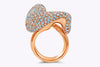 Palmiero 10.45 Carats Round Brilliant Cut Diamond Pavé Fashion Ring in Rose Gold