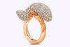 Palmiero 10.45 Carats Round Brilliant Cut Diamond Pavé Fashion Ring in Rose Gold