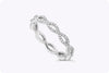 0.37 Carat Total Brilliant Round Diamond Crossover Infinity Wedding Band in White Gold