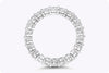 3.18 Carats Total Oval Cut Diamonds Eternity Wedding Band in Platinum