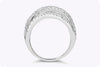 1.13 Carat Total Round Diamond Five Row Galaxy Fashion Ring in White Gold