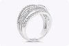 1.13 Carats Total Round Diamond Five Row Galaxy Fashion Ring in White Gold