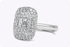 1.33 Carat Total Mixed Cut Diamond Fashion Ring in White Gold